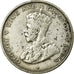 Coin, Ceylon, George V, 50 Cents, 1917, VF(30-35), Silver, KM:109