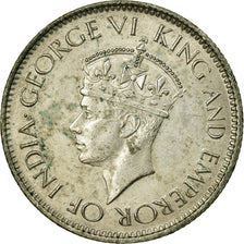 Coin, Ceylon, George VI, 50 Cents, 1947, EF(40-45), Silver, KM:114