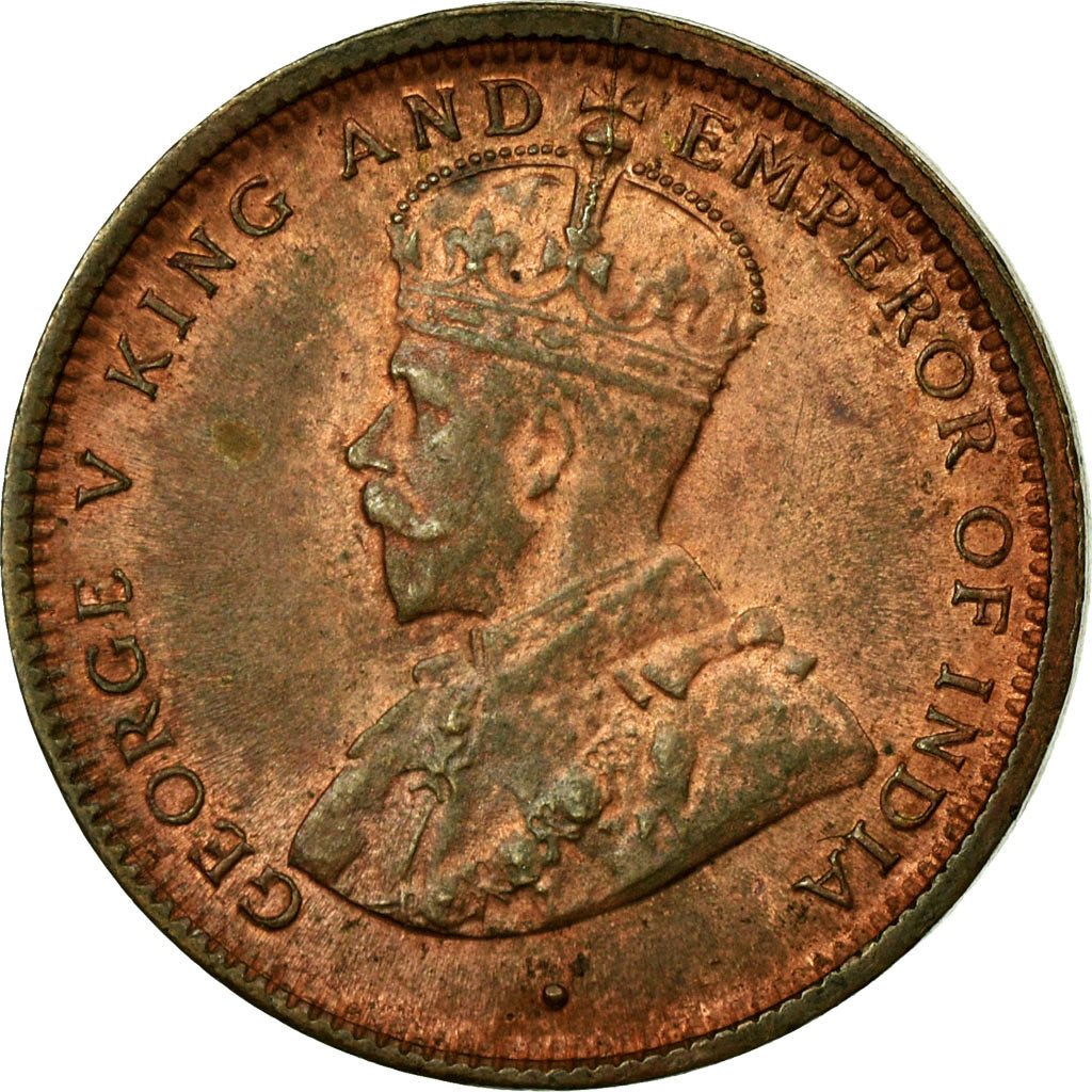 Coin, Ceylon, George V, 1/2 Cent, 1912, EF(40-45), Copper, KM:106