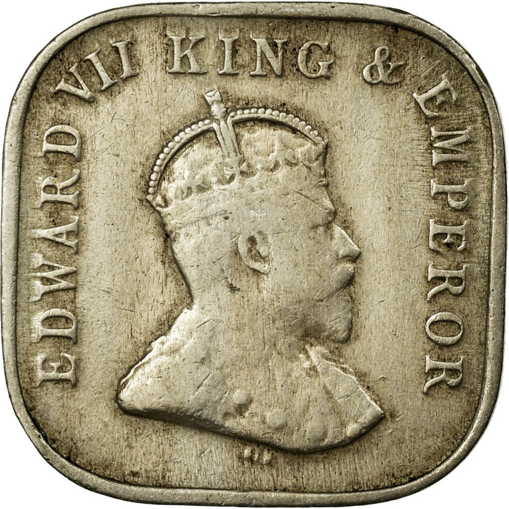 Coin, Ceylon, Edward VII, 5 Cents, 1910, VF(30-35), Copper-nickel, KM:103