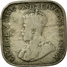 Coin, Ceylon, George V, 5 Cents, 1920, VF(20-25), Copper-nickel, KM:108