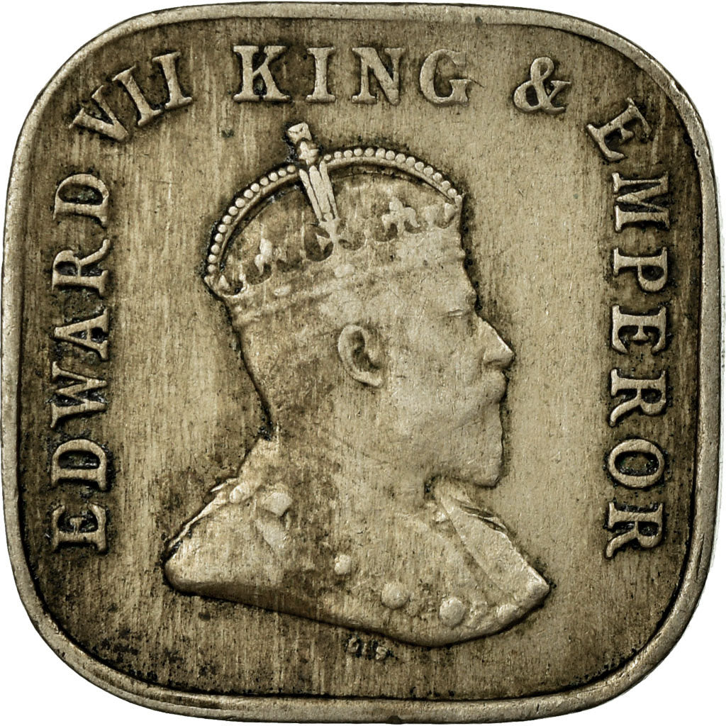 Coin, Ceylon, Edward VII, 5 Cents, 1910, EF(40-45), Copper-nickel, KM:103
