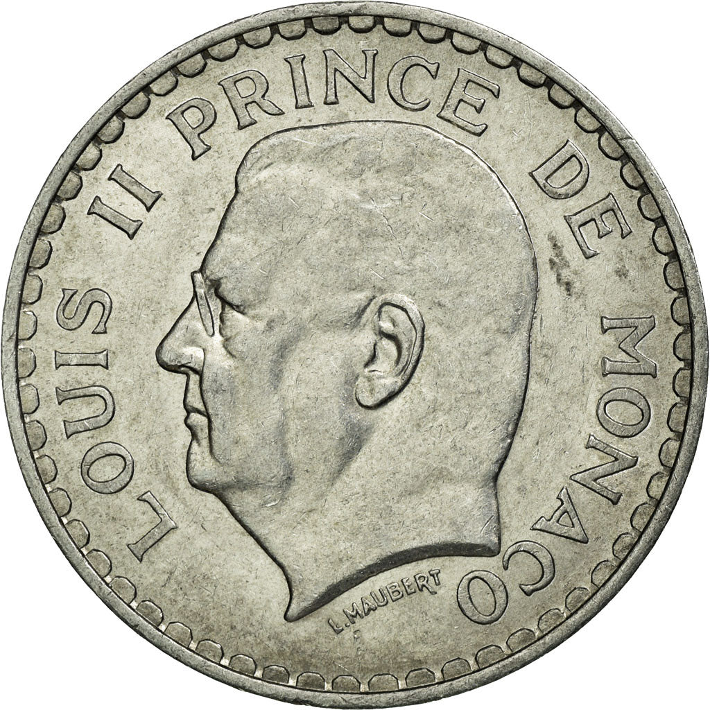 Monnaie, Monaco, Louis II, 5 Francs, 1945, Poissy, SPL, Aluminium