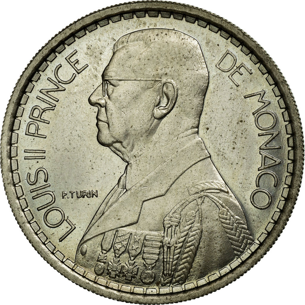 Coin, Monaco, 20 Francs, 1945, Poissy, ESSAI, MS(63), Copper-nickel, KM:E20