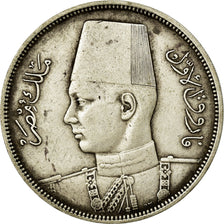 Coin, Egypt, Farouk, 10 Piastres, 1937/AH1356, British Royal Mint, EF(40-45)