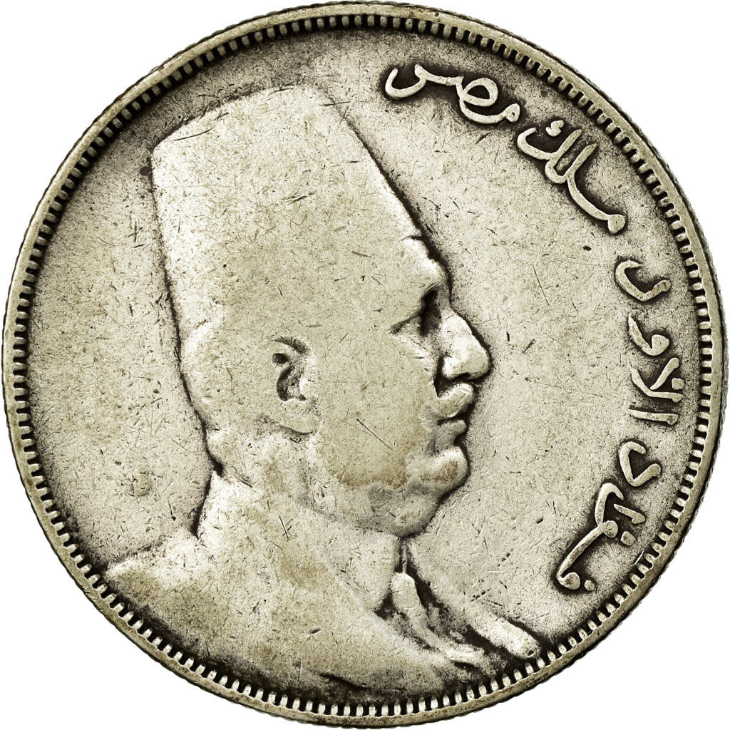 Coin, Egypt, Fuad I, 10 Piastres, 1923/AH1341, VF(30-35), Silver, KM:337