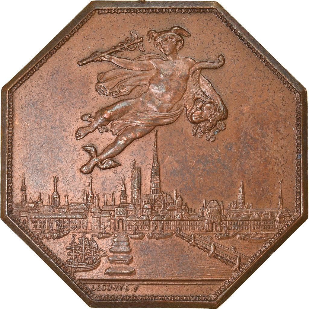 France, Token, Chambre de Commerce de Rouen, Business & industry, 1802, Lecomte
