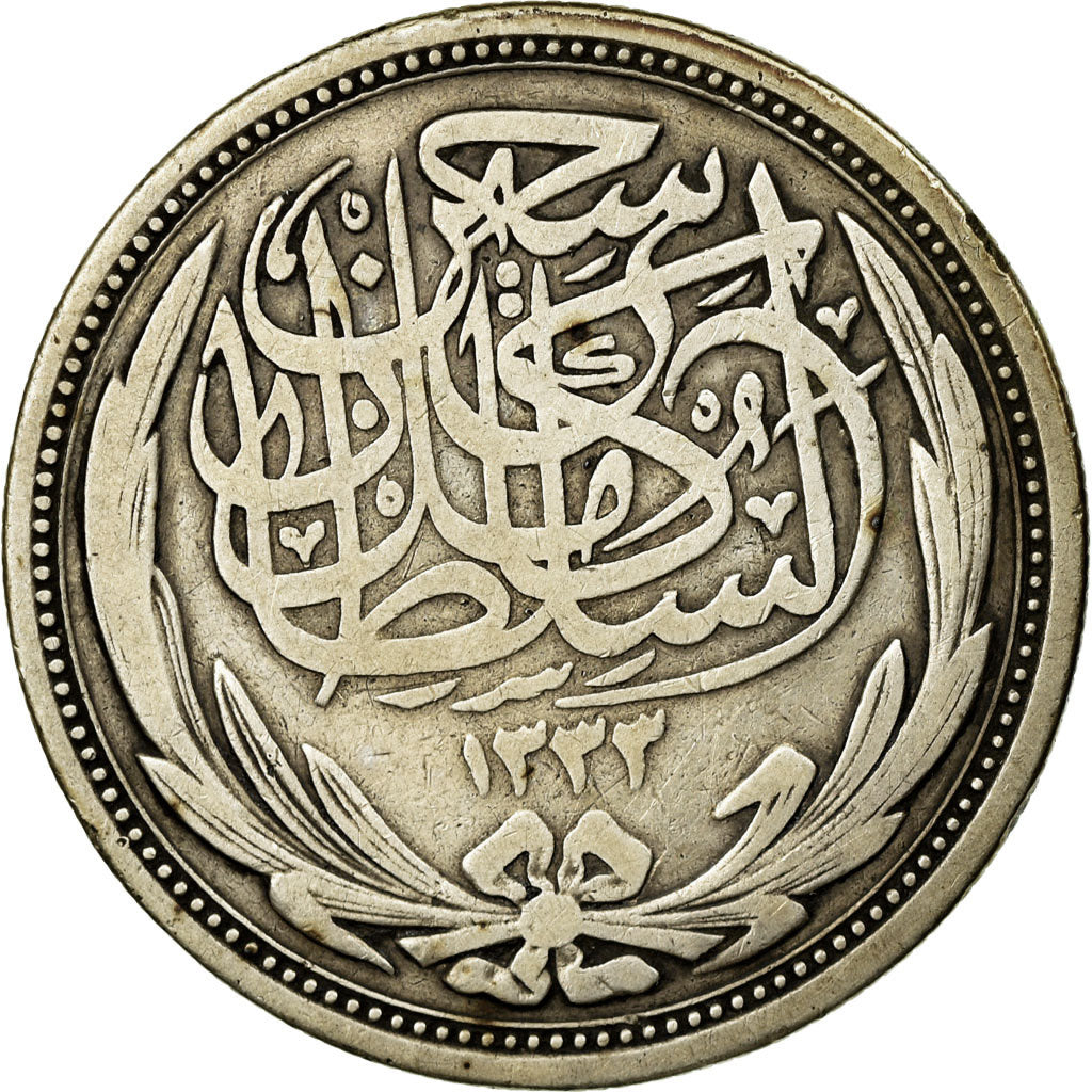 Coin, Egypt, Hussein Kamil, 10 Piastres, 1916/AH1335, EF(40-45), Silver, KM:319