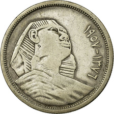 Coin, Egypt, 10 Piastres, 1957/AH1376, EF(40-45), Silver, KM:383a