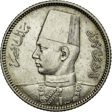 Coin, Egypt, Farouk, 2 Piastres, 1937/AH1356, British Royal Mint, EF(40-45)
