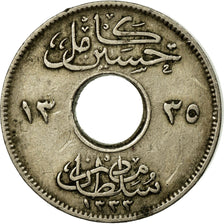 Coin, Egypt, Hussein Kamil, Millieme, 1917/AH1335, EF(40-45), Copper-nickel