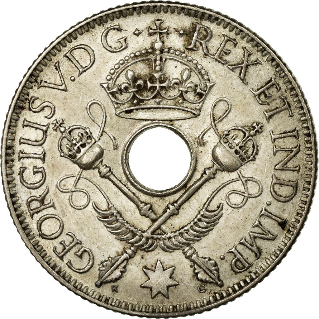 Coin, NEW GUINEA, Shilling, 1935, EF(40-45), Silver, KM:5