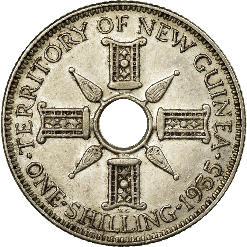 Coin, NEW GUINEA, Shilling, 1935, EF(40-45), Silver, KM:5