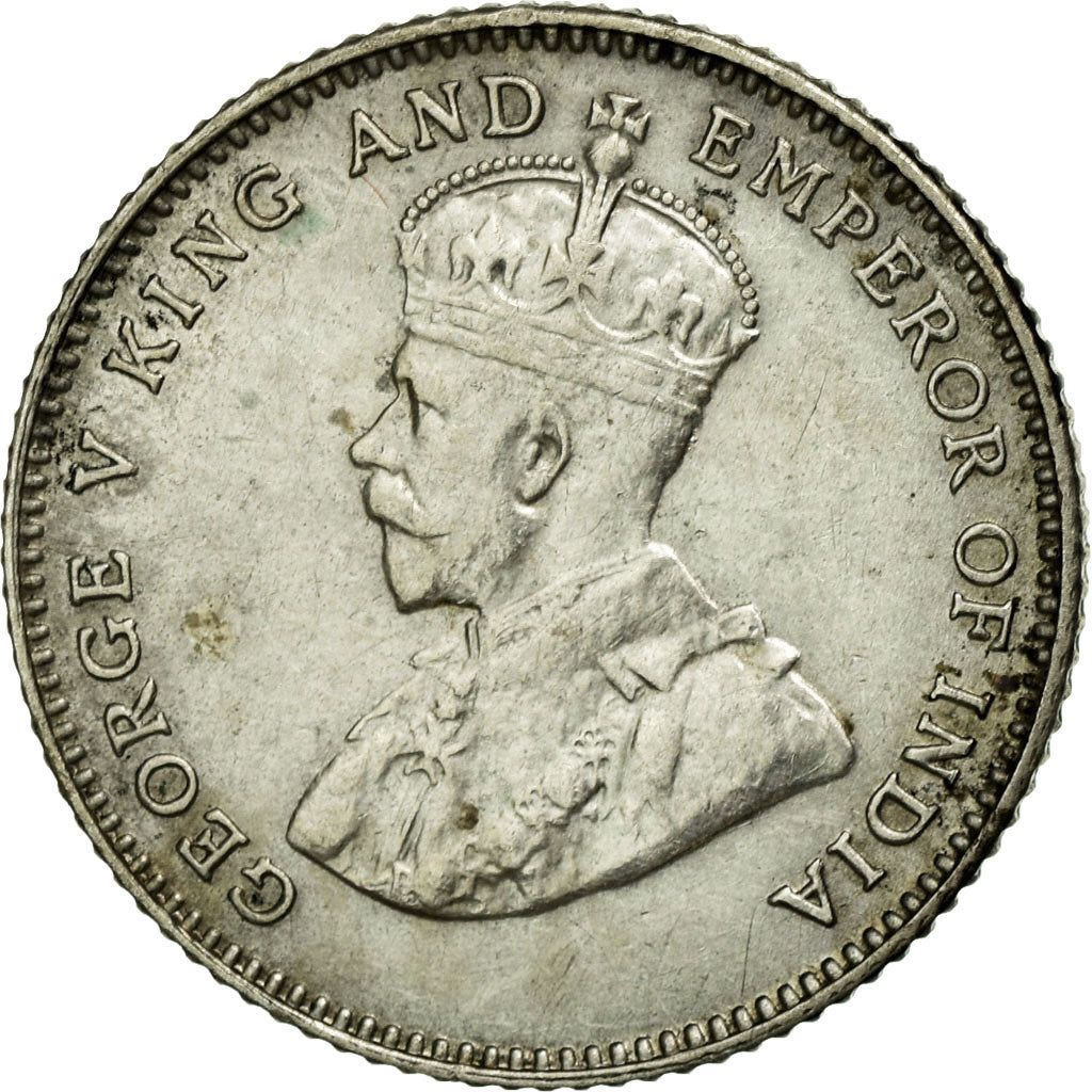 Coin, Straits Settlements, George V, 10 Cents, 1927, EF(40-45), Silver, KM:29b