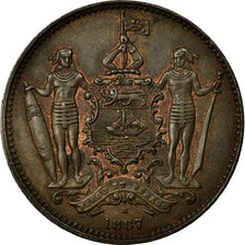 Coin, BRITISH NORTH BORNEO, Cent, 1887, Heaton, Birmingham, EF(40-45), Bronze
