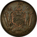 Coin, BRITISH NORTH BORNEO, Cent, 1887, Heaton, Birmingham, EF(40-45), Bronze
