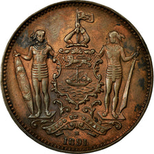 Coin, BRITISH NORTH BORNEO, Cent, 1891, Heaton, Birmingham, EF(40-45), Bronze