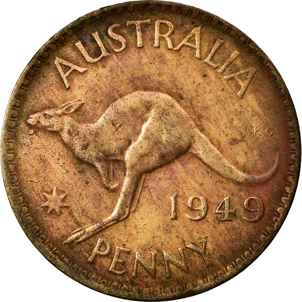 Coin, Australia, George VI, Penny, 1949, VF(20-25), Bronze, KM:43