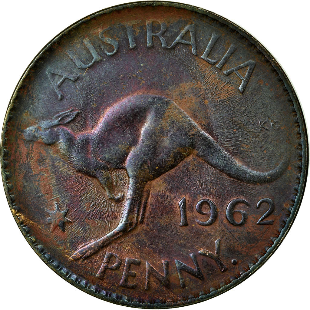 Coin, Australia, Elizabeth II, Penny, 1962, VF(30-35), Bronze, KM:56