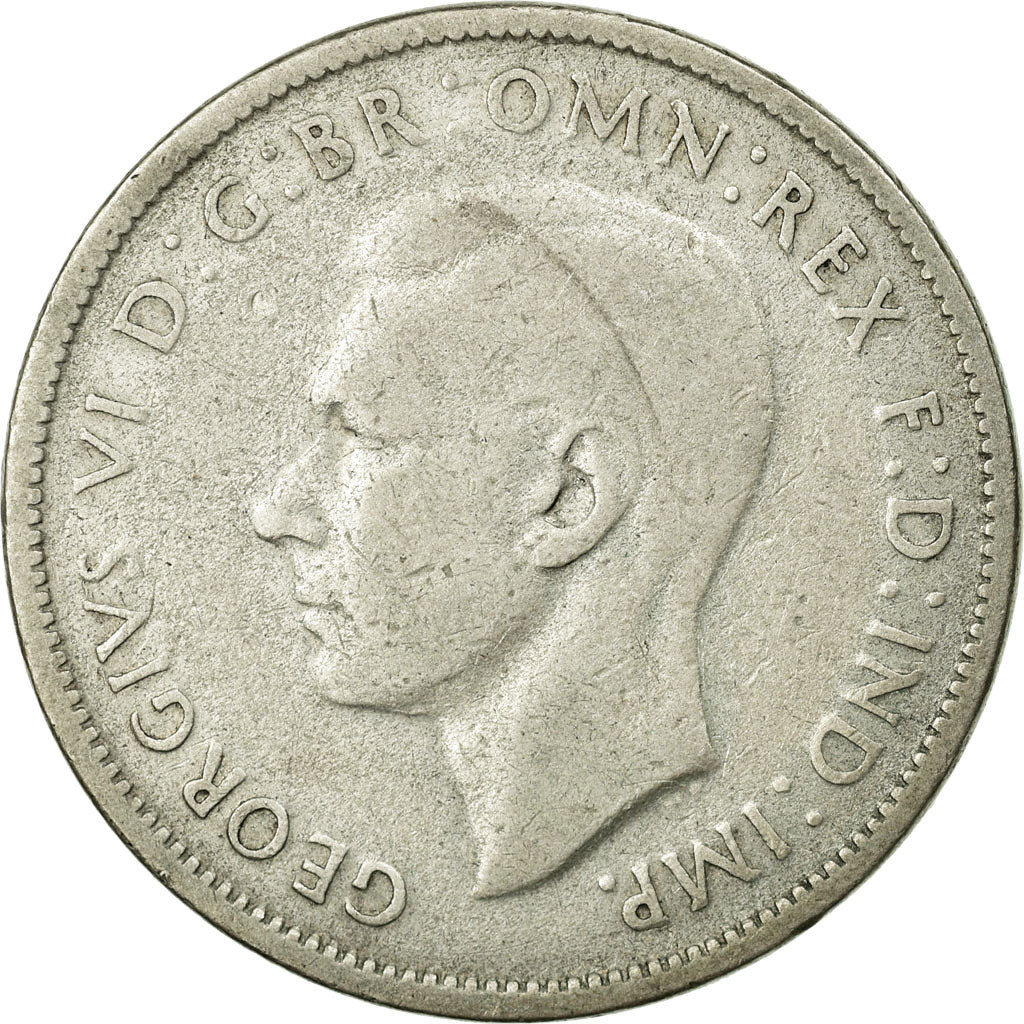 Coin, Australia, George VI, Florin, 1947, Melbourne, VF(20-25), Silver, KM:40a