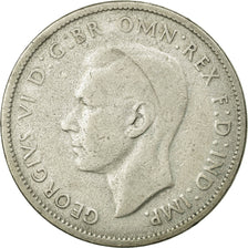 Coin, Australia, George VI, Florin, 1947, Melbourne, VF(20-25), Silver, KM:40a