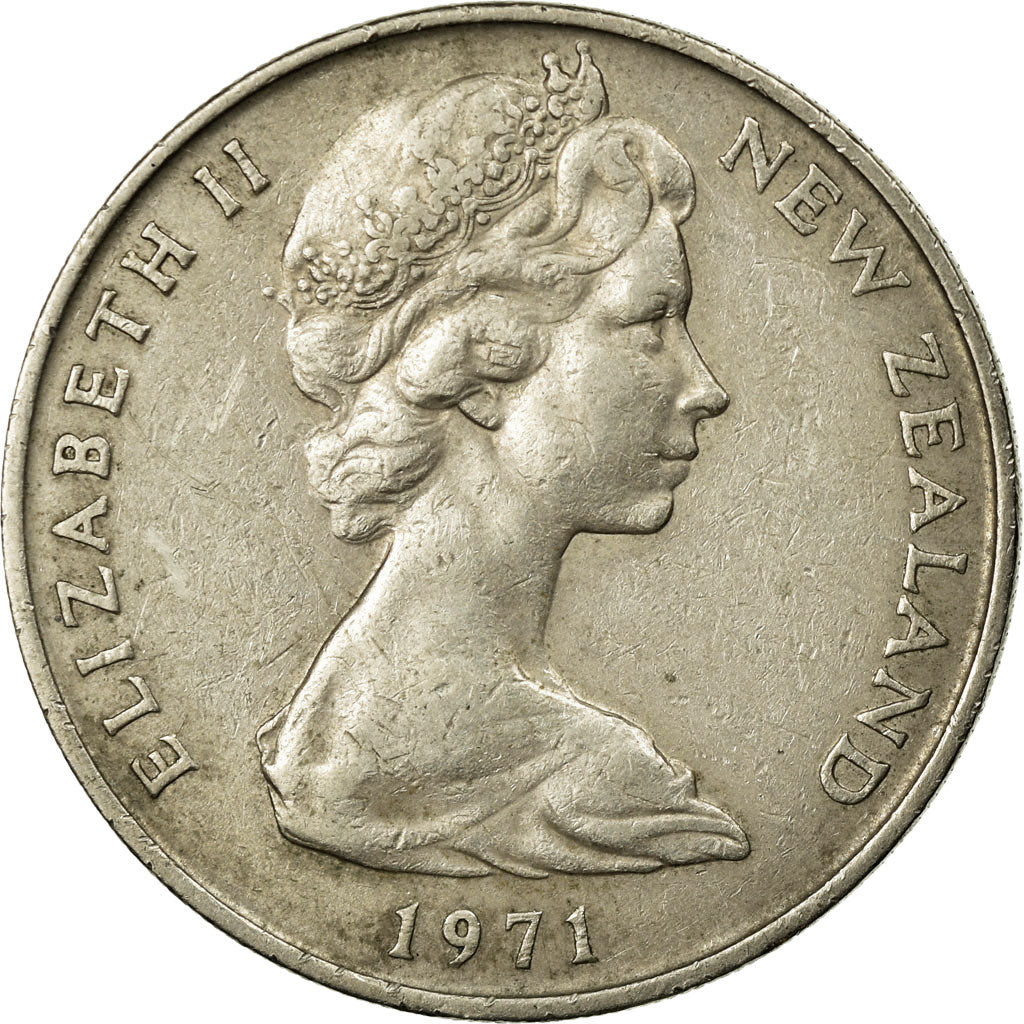 Coin, Australia, Elizabeth II, 20 Cents, 1971, VF(30-35), Copper-nickel, KM:66