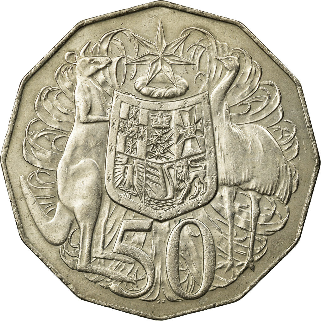 Coin, Australia, Elizabeth II, 50 Cents, 1969, AU(55-58), Copper-nickel, KM:68