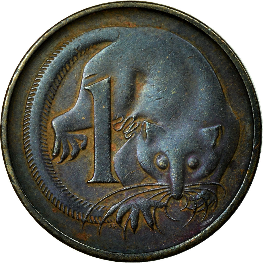 Moneda, Australia, Elizabeth II, Cent, 1967, BC+, Bronce, KM:62