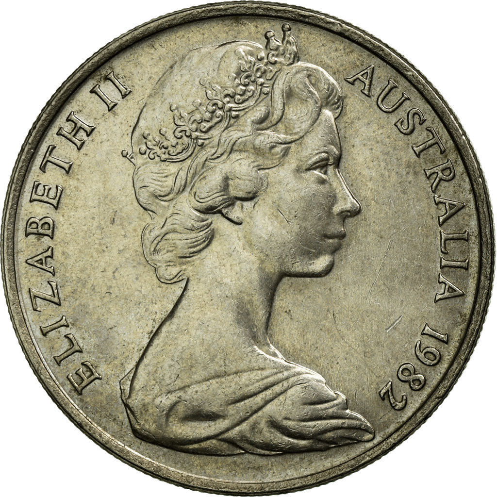 Coin, Australia, Elizabeth II, 10 Cents, 1982, AU(55-58), Copper-nickel, KM:65