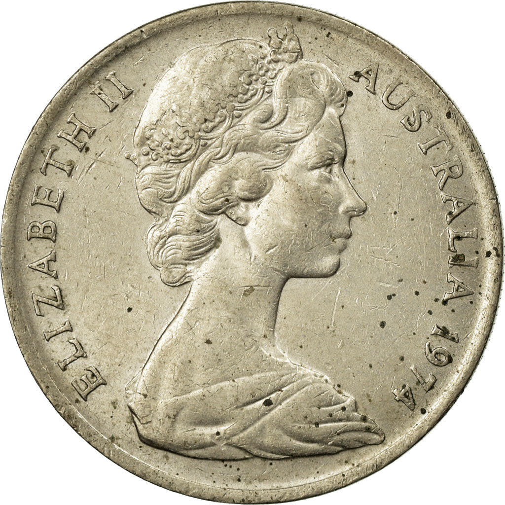 Münze, Australien, Elizabeth II, 10 Cents, 1974, SGE+, Copper-nickel, KM:65