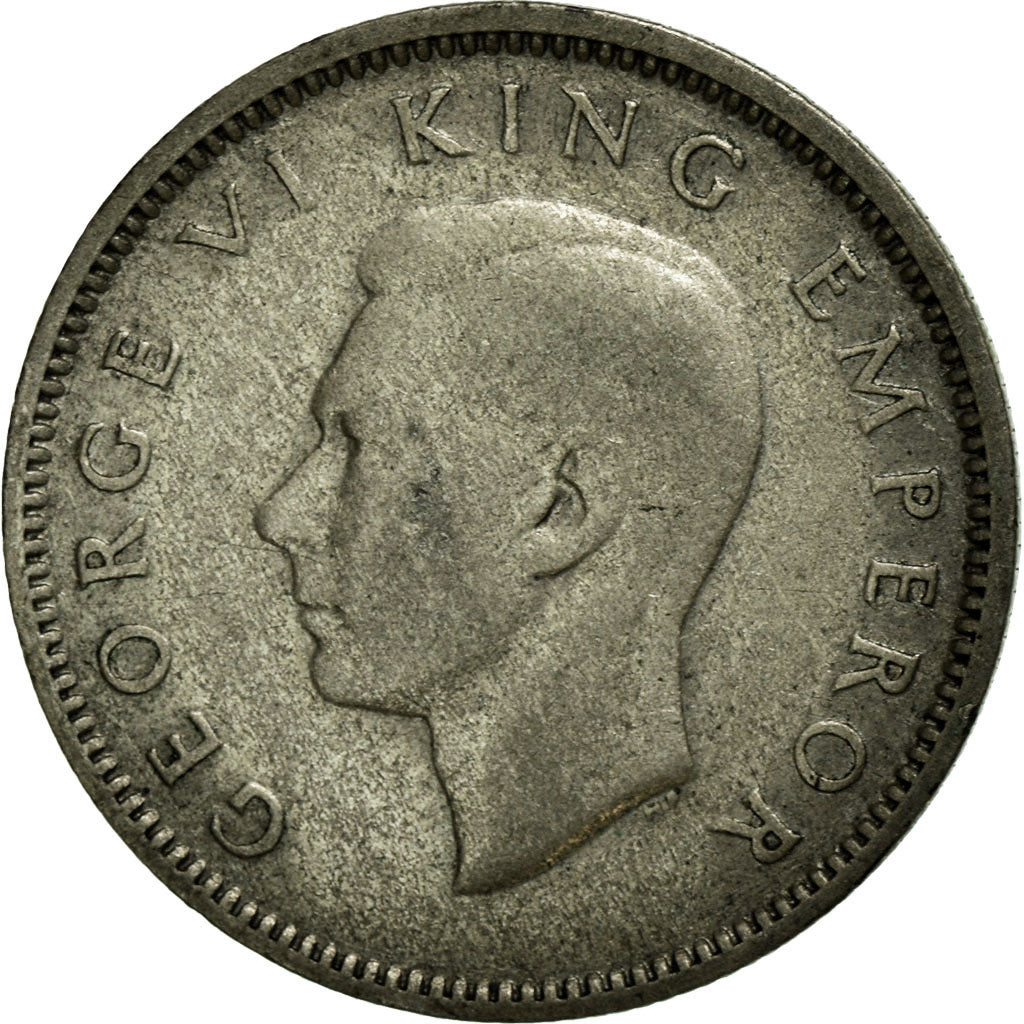 Coin, New Zealand, George VI, 6 Pence, 1944, VF(30-35), Silver, KM:8