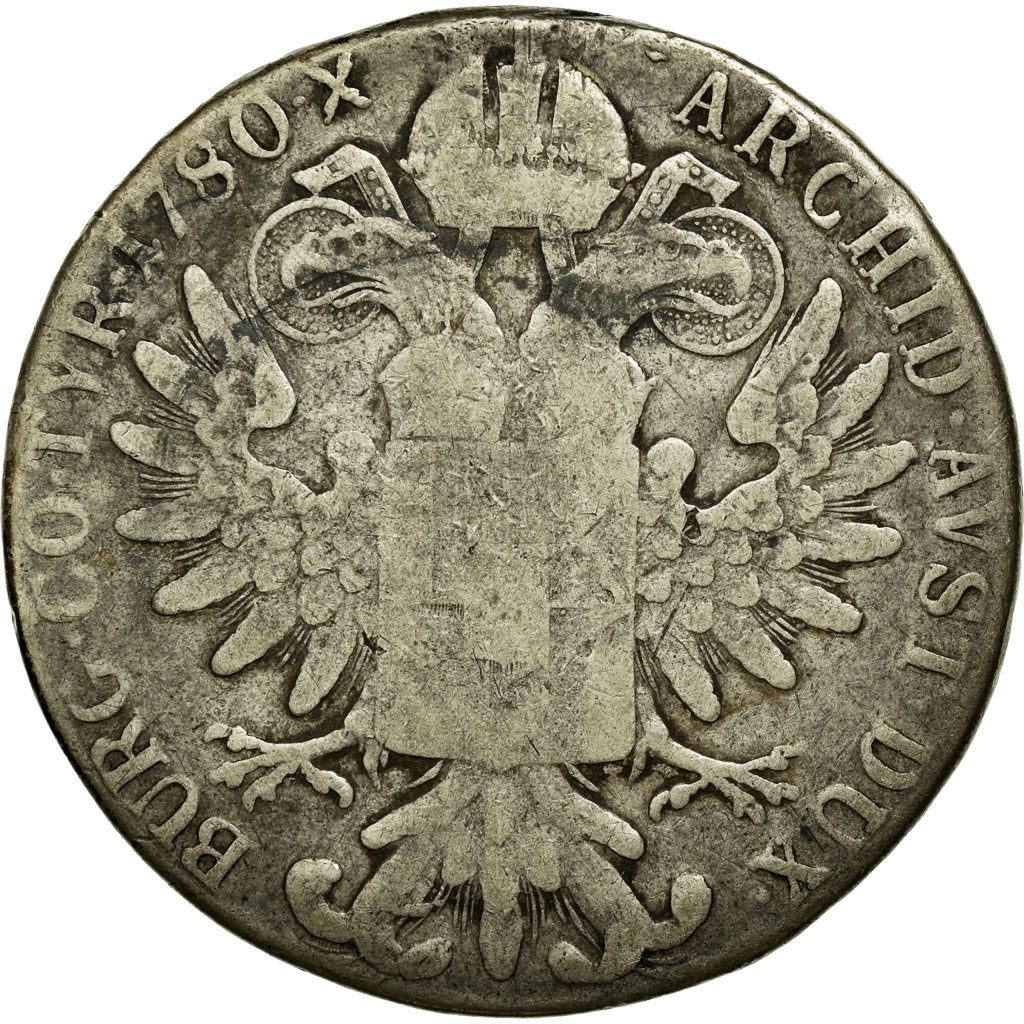 Coin, Austria, Joseph II, Thaler, 1780, Official restrike, F(12-15), Silver
