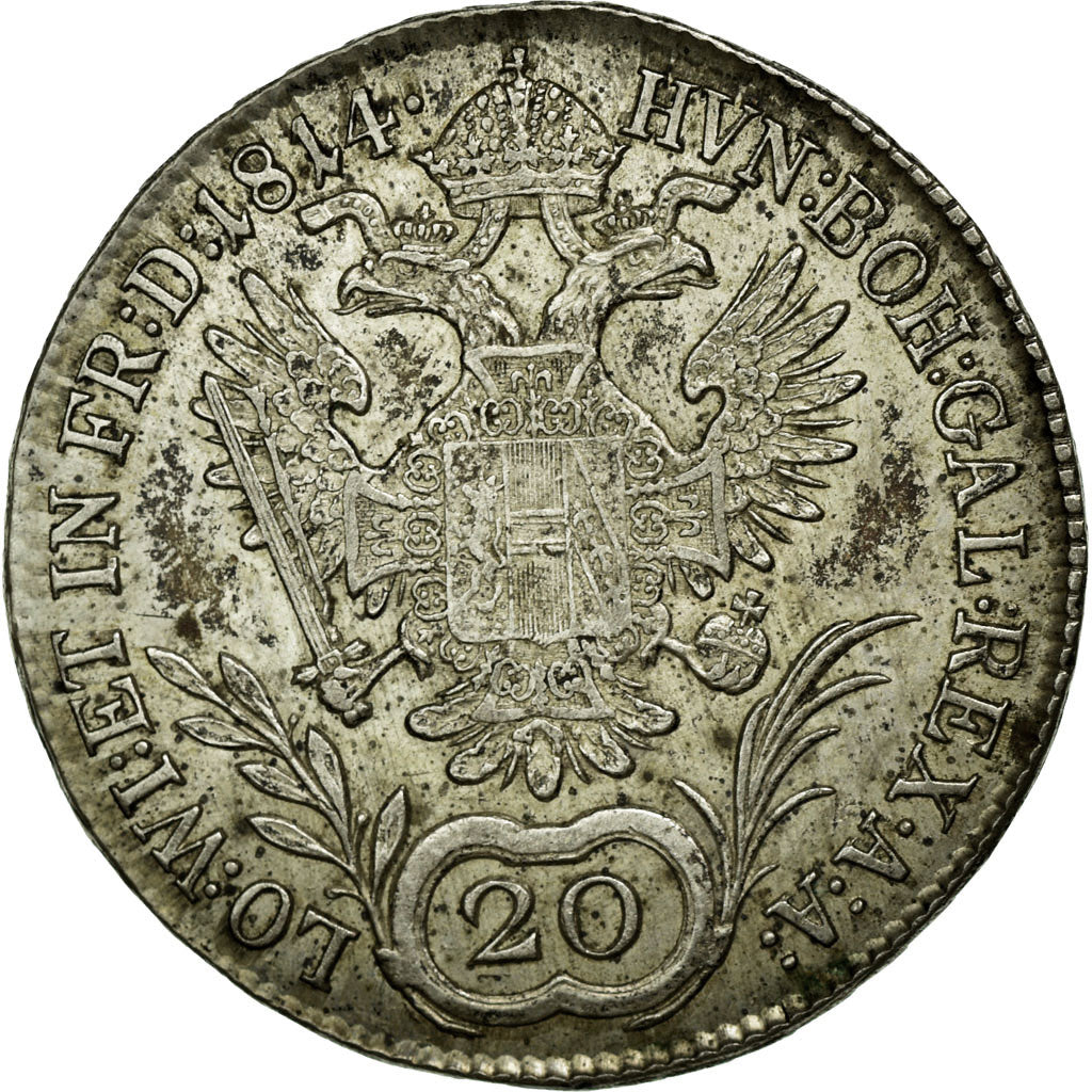 Monnaie, Autriche, Franz II (I), 20 Kreuzer, 1814, TTB, Argent, KM:2142