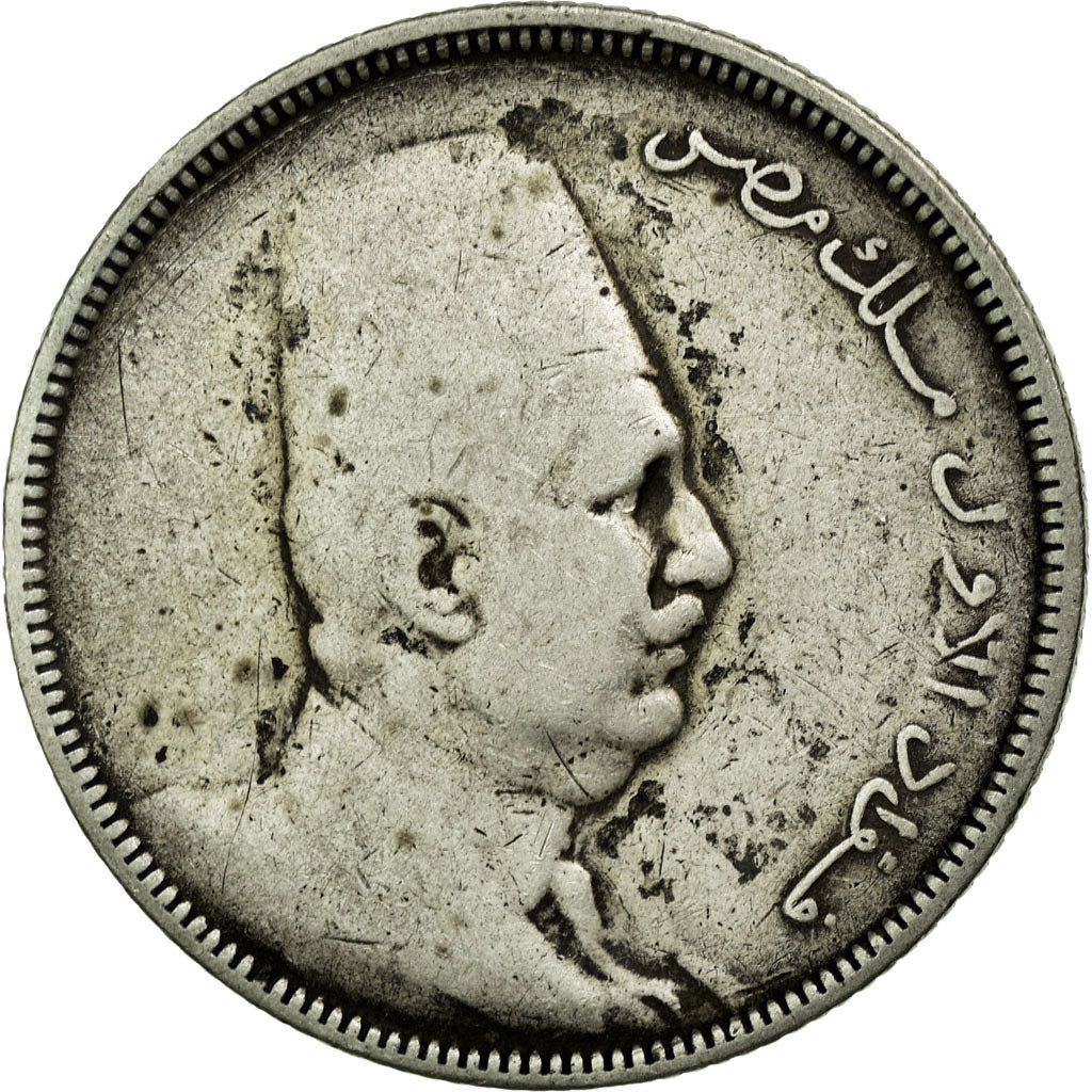 Coin, Egypt, Fuad I, 5 Piastres, 1923/AH1341, VF(20-25), Silver, KM:336