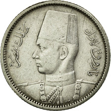 Coin, Egypt, Farouk, 2 Piastres, 1937/AH1356, British Royal Mint, AU(55-58)