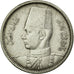 Coin, Egypt, Farouk, 2 Piastres, 1937/AH1356, British Royal Mint, AU(55-58)