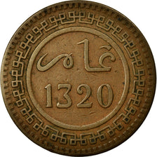 Coin, Morocco, 'Abd al-Aziz, 10 Mazunas, 1902/AH1320, Berlin, VF(30-35), Bronze