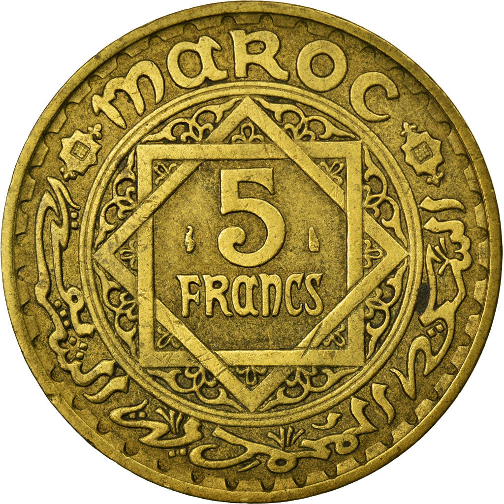 Coin, Morocco, Mohammed V, 5 Francs, AH 1365/1946, Paris, VF(30-35)