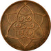 Coin, Morocco, Yusuf, 5 Mazunas, 1921/AH1340, Poissy, EF(40-45), Bronze, KM:28.2