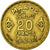 Monnaie, Maroc, Mohammed V, 20 Francs, 1951/AH1371, Paris, TB+, Aluminum-Bronze