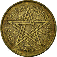 Moneda, Marruecos, Mohammed V, 50 Centimes, AH 1364/1945, Paris, BC+, Aluminio -