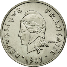 Coin, New Hebrides, 20 Francs, 1967, Paris, EF(40-45), Nickel, KM:3.1