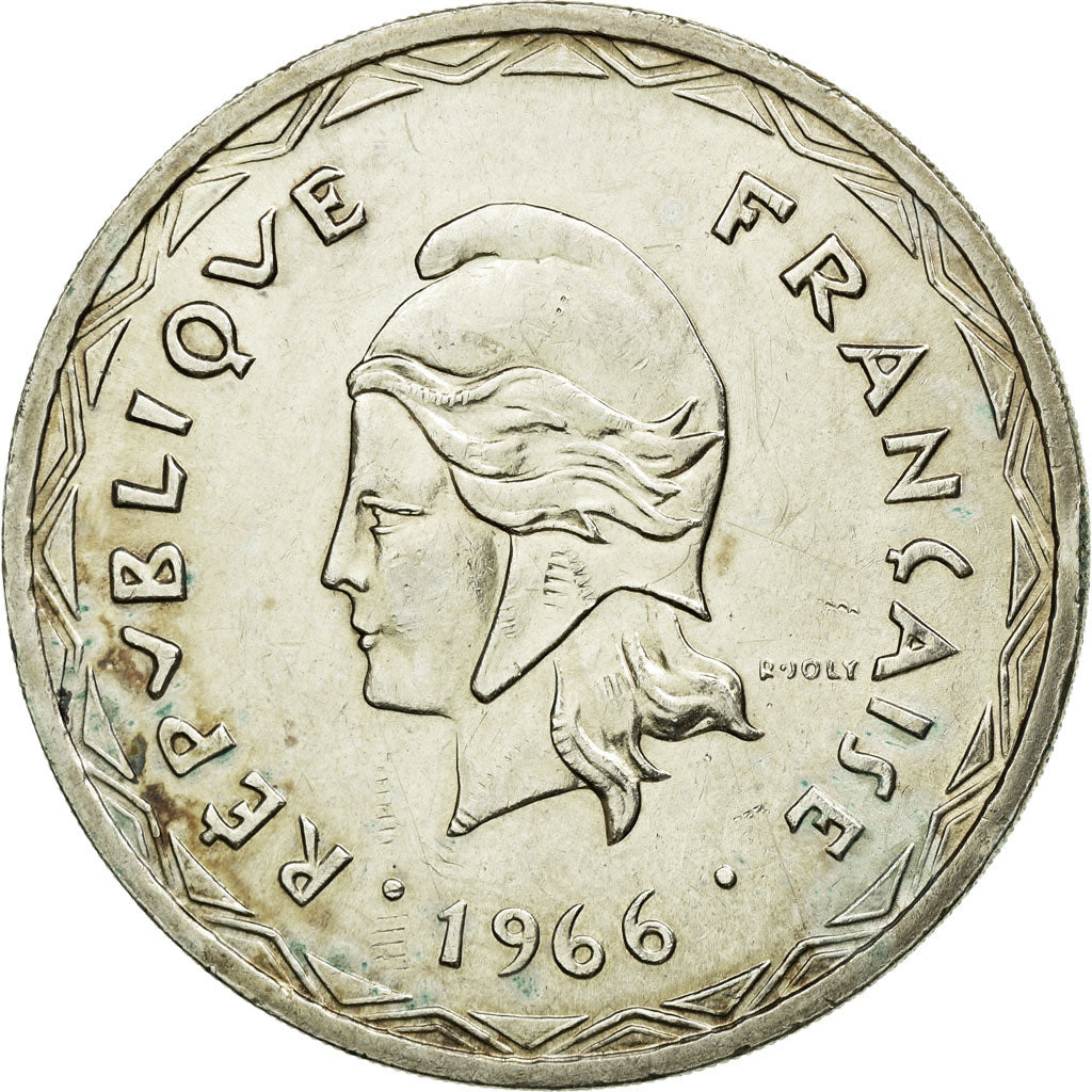 Coin, New Hebrides, 100 Francs, 1966, Paris, VF(20-25), Silver, KM:1