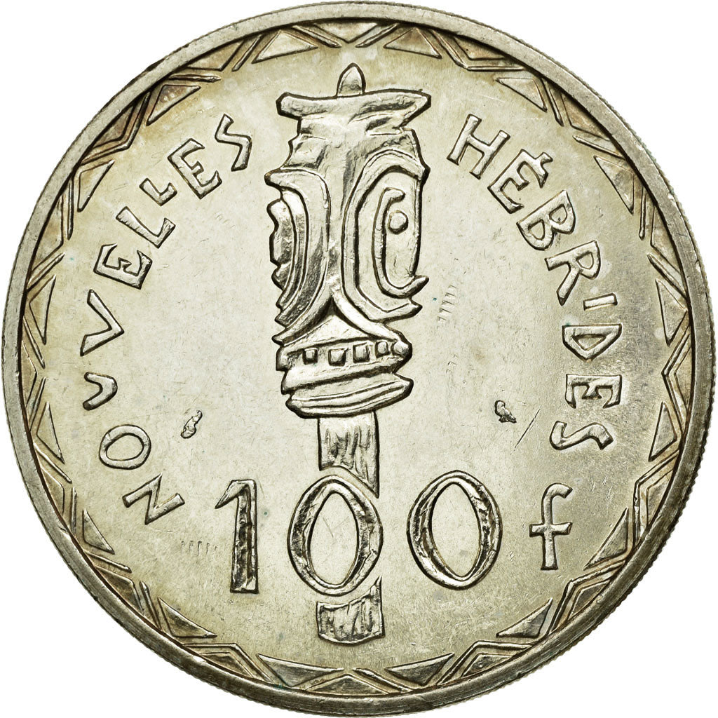 Coin, New Hebrides, 100 Francs, 1966, Paris, VF(20-25), Silver, KM:1