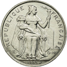Monnaie, French Polynesia, 5 Francs, 1990, Paris, SUP, Aluminium, KM:12