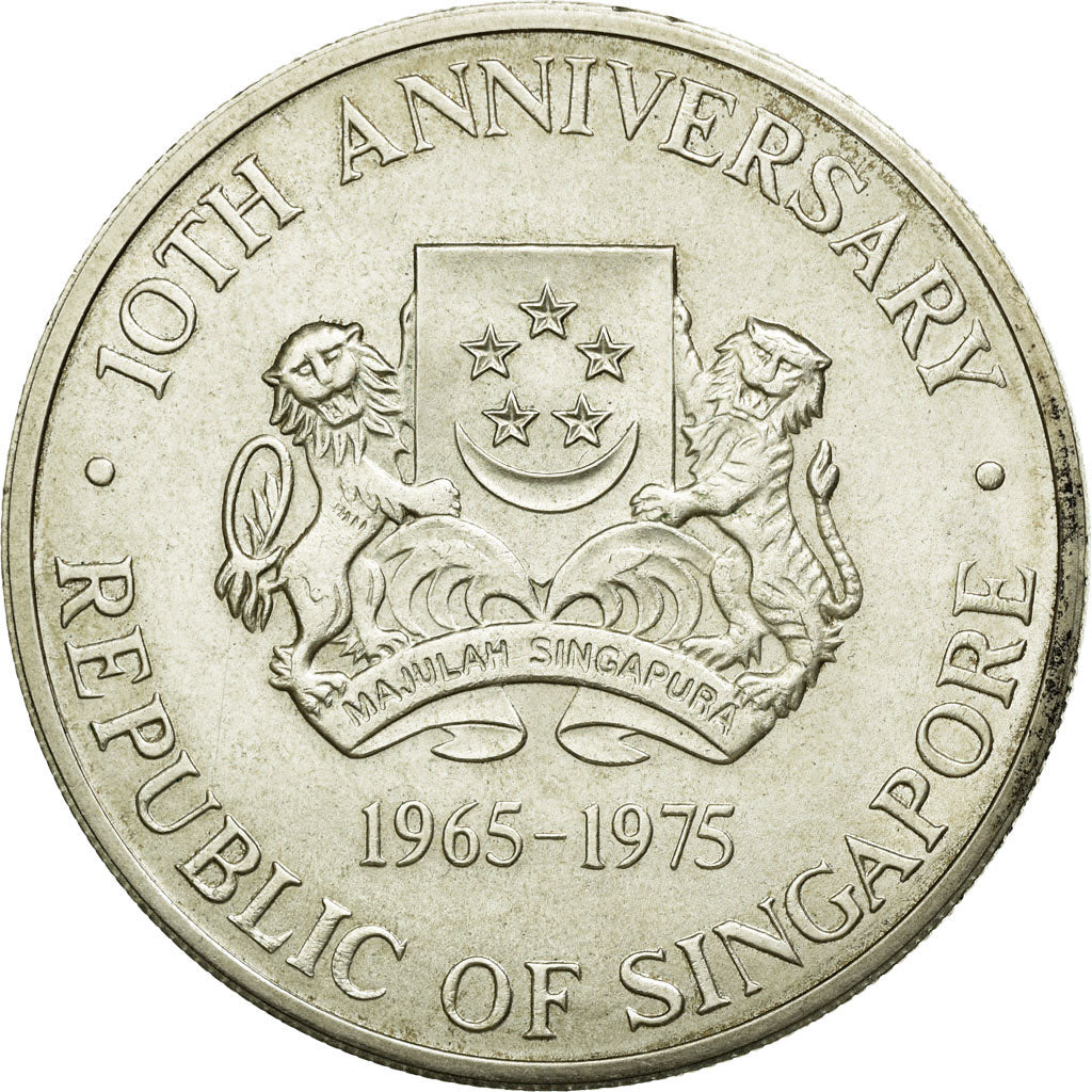 Coin, Singapore, 10 Dollars, 1975, Singapore Mint, EF(40-45), Silver, KM:11