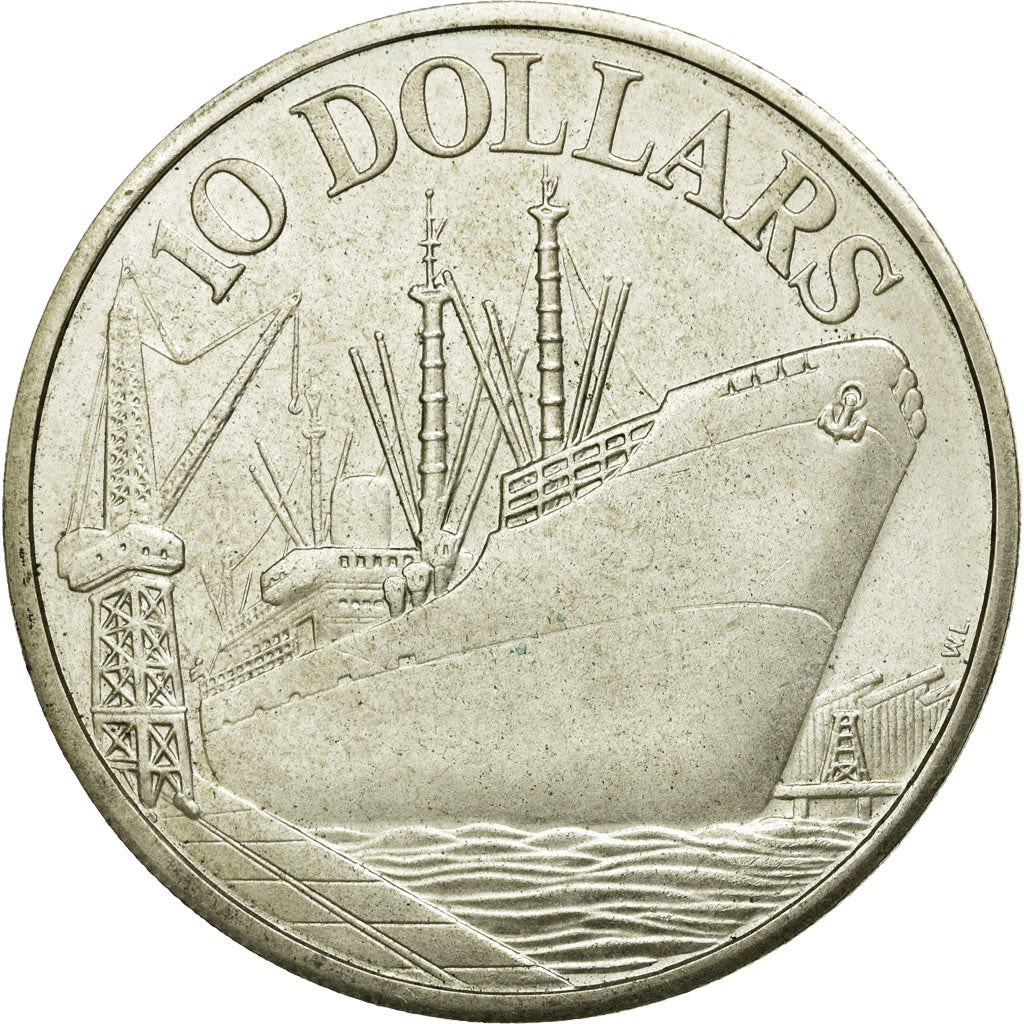 Coin, Singapore, 10 Dollars, 1975, Singapore Mint, EF(40-45), Silver, KM:11