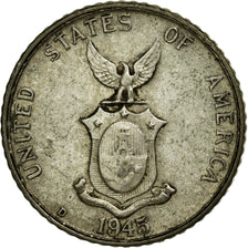 Moeda, Filipinas, 10 Centavos, 1945, EF(40-45), Prata, KM:181