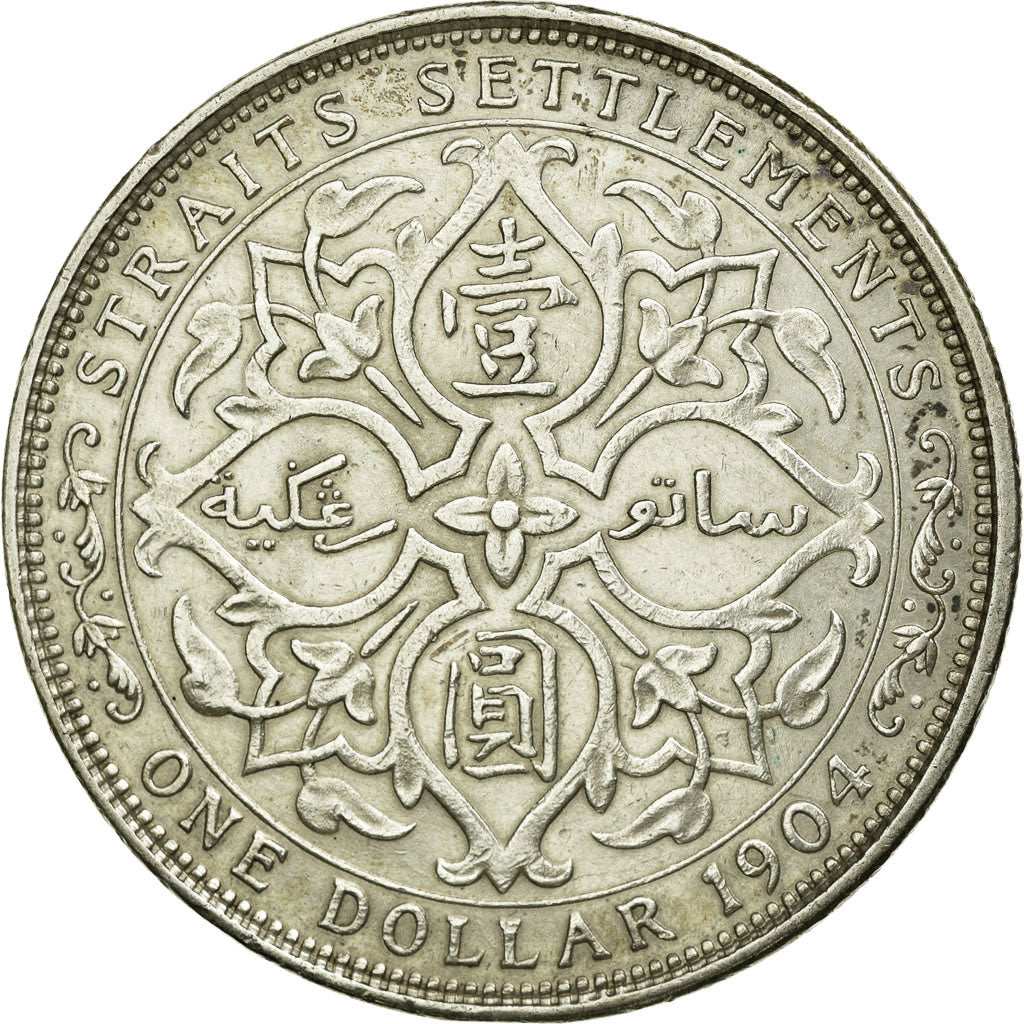 Coin, Straits Settlements, Edward VII, Dollar, 1904, EF(40-45), Silver, KM:25