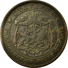 Coin, Bulgaria, Alexander  I, 10 Stotinki, 1881, EF(40-45), Bronze, KM:3
